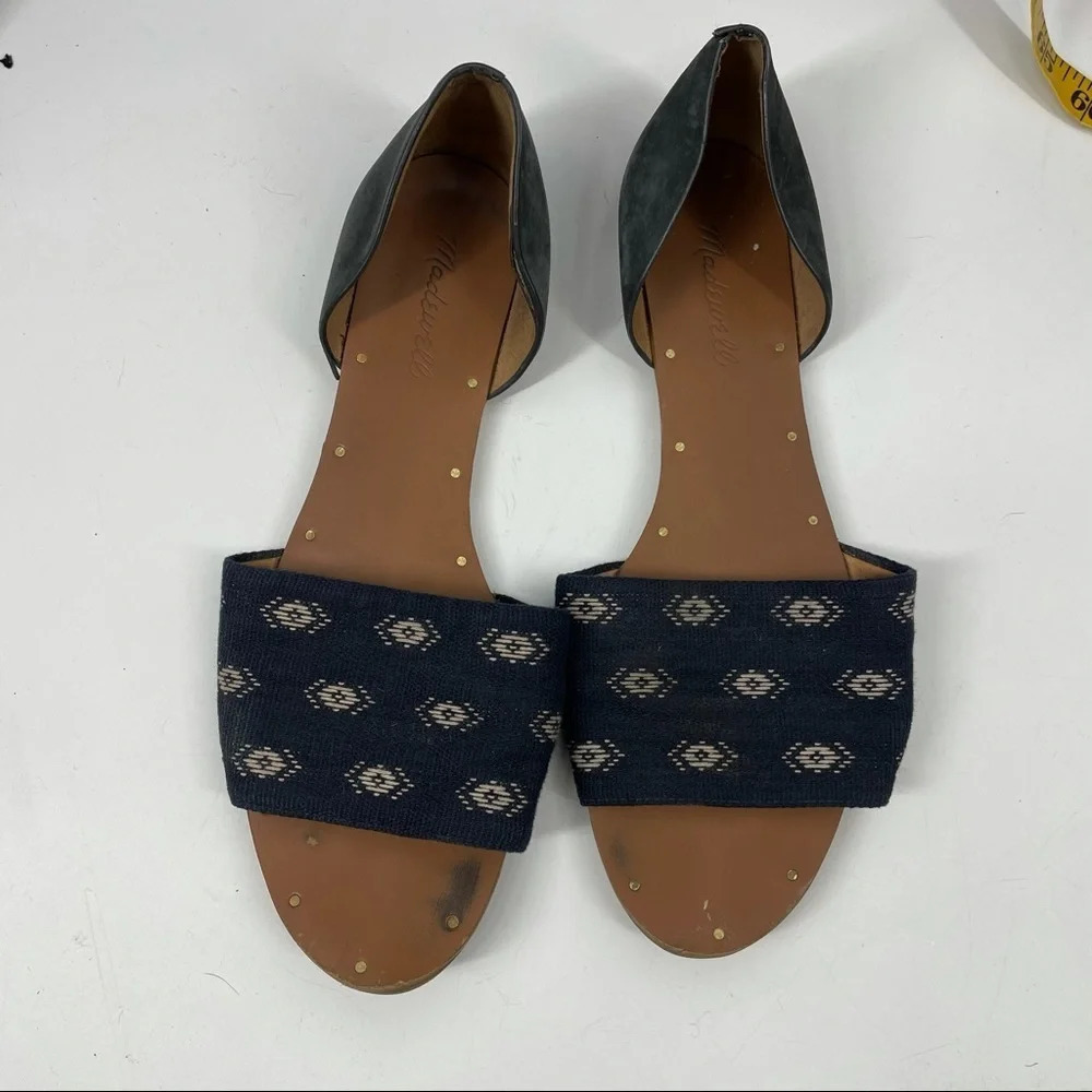 Madewell Thea blue print sandals boho 8.5
